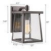 Chloe Lighting Gabriel Transitional 1 Light Rubbed Bronze Outdoor Wall Sconce 10" Tall - 4 of 4