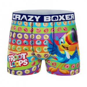Mens Froot Loops Colorful Toucan Sam Crazy Boxer Briefs Shorts - 1 of 4