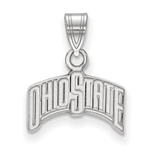 Black Bow Jewelry Sterling Silver Ohio State Buckeyes NCAA Small Pendant - 1 of 3