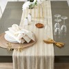 Design Imports  Braided Stripe Jacquard Fringe Table Runner, 15X72", Vintage Linen - 4 of 4