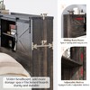 AMERLIFE Farmhouse Bed Frame, Storage Headboard, Charging Ports, No Box Spring - 4 of 4
