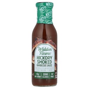 Walden Farms Hickory Smoked BBQ Sauce, Gourmet Marinade for Chicken, Ribs, Pork & More – 12 oz Bottle - 1 of 4
