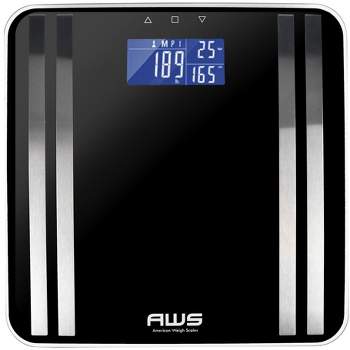 American Weigh Scales High Precision Digital Large LCD Display Body Mass Index Bathroom Body Weight Scale 400LB Capacity
