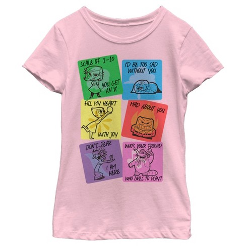 Girl's Inside Out Emotions Valentine Cards T-shirt : Target