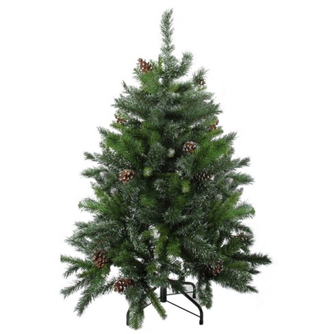 Northlight 4' Snowy Delta Pine with Pine Cones Full Artificial Christmas  Tree - Unlit