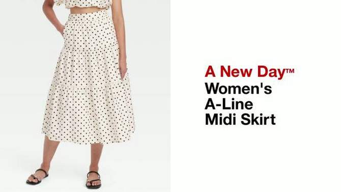 Women's A-Line Midi Skirt - A New Day™, 2 of 11, play video
