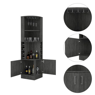 Vynxaria Space-Saving Corner Cabinet with Dual Access and Ample Storage