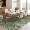 Living Room Rug Washable Bedroom Rugs Neutral Area Rug for Nursery Geometric Striped Carpet Non Slip Stain Resistant Farmhouse Floor Cover White Rug - 3 of 4