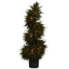 Nearly Natural 43-in Cedar Spiral Topiary w/Lights - 2 of 3