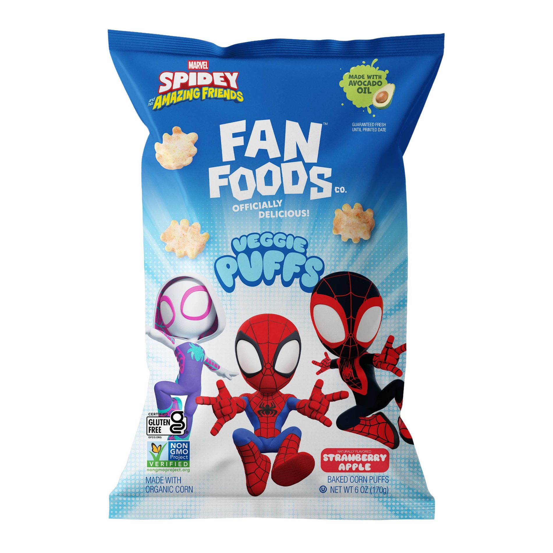 Fan Foods Spidey and Friends Strawberry Apple Veggie Puffs - 6oz