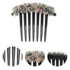 Unique Bargains Women's Crystal Bud Side Comb 1 Pc - 3 of 4