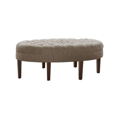 Matthew Surfboard Tufted Ottoman - Brown