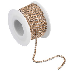 Unique Bargains Bags Clothing Decoration Crystal Rhinestone Sew on Close Claw Chain Trim - 1 of 4