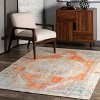 Nuloom Khloe Printed Snowflake Medallion Flatweave Area Rug, 5' 3" x 7' 7", Orange - 2 of 4