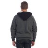 Gioberti Men's Faux Shearling Lined Full Zip Fleece Contrast Hoodie Jacket - 4 of 4