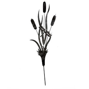 Wind & Weather Metal Cattail Silhouette Garden Stake - Black - 1 of 1