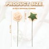 Unique Bargains Durable Bright Colors DIY Creativity Wide Application Artificial Flowers 25 Pc - 2 of 4