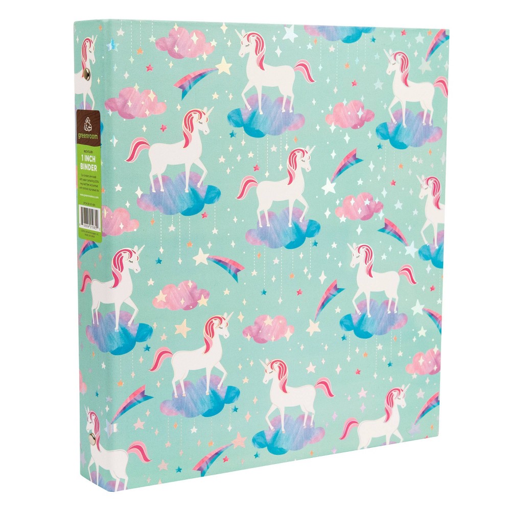 1  Ring Binder Unicorns, Dogs and Flamingos. 3 pack