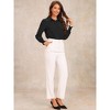 INSPIRE CHIC Women's Long Sleeves Collared Business Dressy Bodysuit Top - 4 of 4