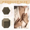 Unique Bargains Velvet Vintage Ring Display 2 Slot Hexagon Jewelry Storage Box - 2 of 4
