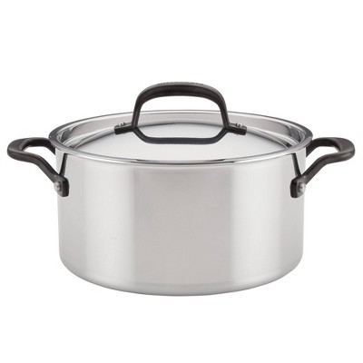 T-fal Simply Cook Stainless Steel Cookware, 6qt Stockpot With Lid, Silver :  Target