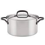 KitchenAid 6qt 5-Ply Clad Stainless Steel Induction Stockpot with Lid Silver