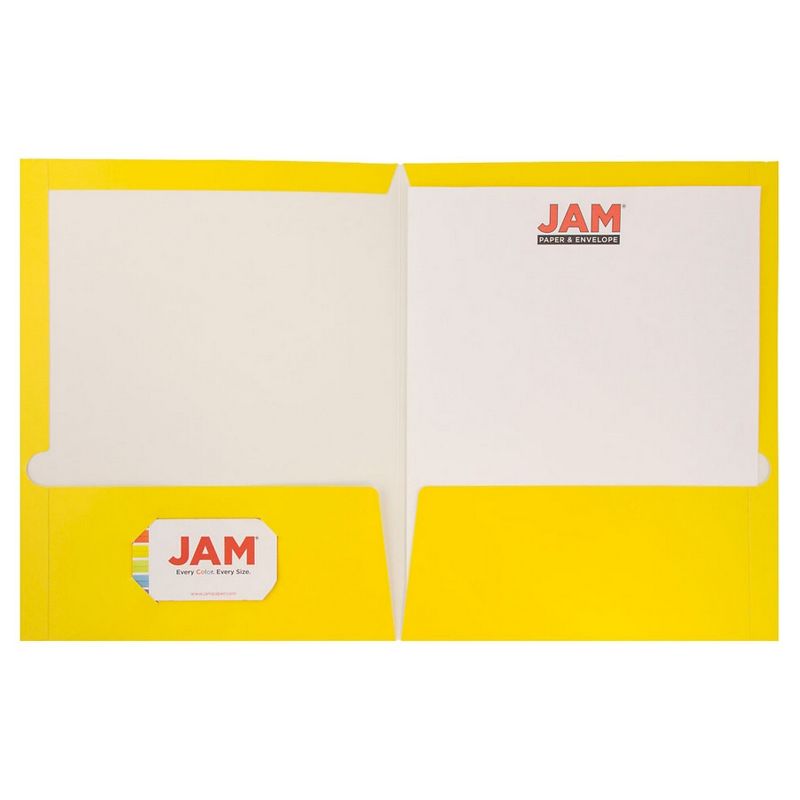 JAM 6pk Glossy Paper Folder 2 Pocket - Yellow, 3 of 15