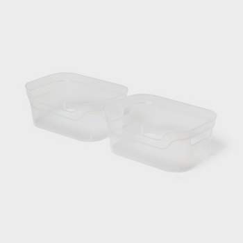 3pk Small Open Front Storage Bins Clear - Brightroom™