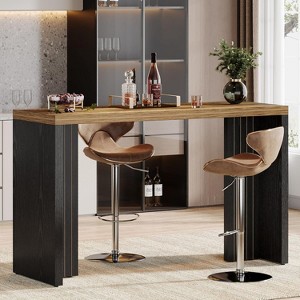 Tribesigns Home Bar Unit, 55.12“Bar Table with a Spacious Tabletop, Modern Freestanding Bar for Home Kitchen, Living Room, Balcony - 1 of 4