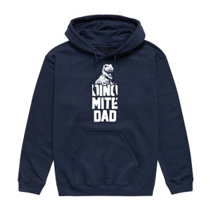 Men's - Instant Message - Dinomite Dad Graphic Fleece Pullover Hoodie - 1 of 4