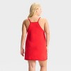 Women's Star Side Striped Graphic Dress - Red - 2 of 3