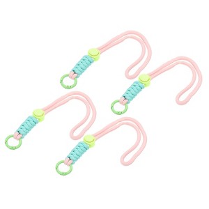 Unique Bargains Adjustable Hanging Braided Strap with Spring Ring Paracord Lanyard Keychains 4 Pcs - 1 of 4