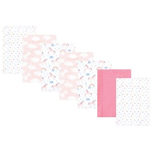 Luvable Friends Hudson Baby Flannel Burp Cloths 7pk Set - 1 of 2