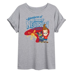 Women's - Jimmy Neutron - Adventures of Jimmy Neutron Oversized Graphic T-Shirt - 1 of 4