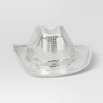 Adult Disco Cowboy Hat Costume Headwear - Hyde and EEK! Boutique™ Silver