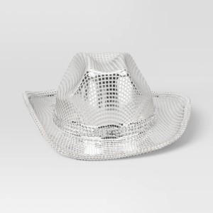Adult Disco Cowboy Hat Costume Headwear - Hyde and EEK! Boutique™ Silver - 1 of 3