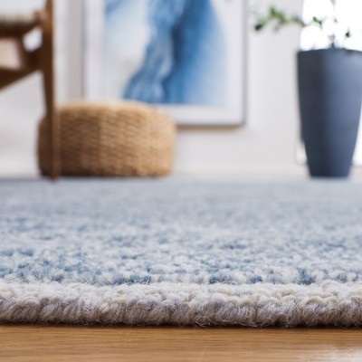 Hand-Tufted Blue and Gray Wool Rectangular Area Rug, 3' x 5'