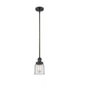 Bell - 1 Light Stem Hung Mini Pendant In Industrial Style-10 Inches Tall and 5 Inches Wide - 1 of 1