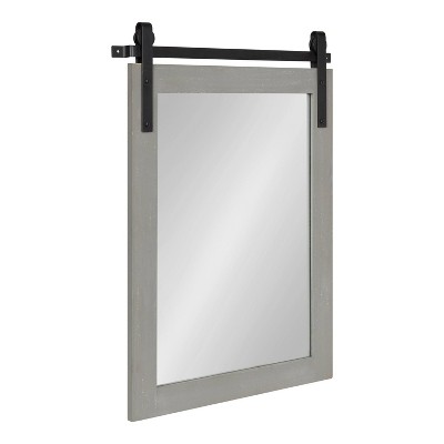 18" x 26" Cates Rectangle Wall Mirror Gray - Kate & Laurel All Things Decor