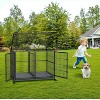 Metal Heavy Duty Dog Crate for Dogs，Large Dog Cage with Removable Tray, Easy Assemble Dog Kennel with Double-Latch Locks - 2 of 4