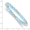 Chisel Stainless Steel Polished 6mm Blue Quartz Beaded Stretch Bracelet - 4 of 4