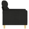 vidaXL Modern Black Sofa Chair with Sturdy Metal Frame and Comfortable Fabric Upholstery - 3 of 4