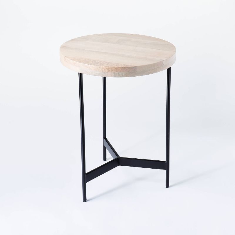 Villa Park Round Wooden End Table Brown - Threshold™ designed with Studio McGee, 3 of 11