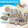 Qaba Modular Kids Play Couch, 12 Pieces Kids Couch for Playroom Bedroom, Convertible Foam Floor Cushions for Boys and Girls, Pink - 3 of 4