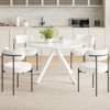 CAVINAS Mid-Century Coffee Table with Metal Frame,Round Wooden Accent Table with Dining Tabletop,Modern Coffee Table for Living Room - 2 of 4