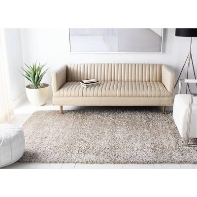 Linen Rectangular Washable Shag Rug, 79" x 11"