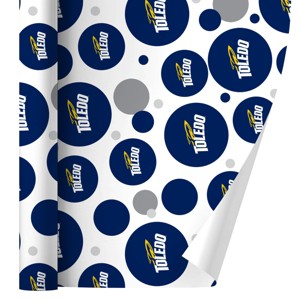 University of Toledo Rockets Logo Gift Wrap Wrapping Paper Roll 30x72 - 1 of 4