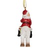 Design Toscano Santa's New Xmas Ride Llama Holiday Ornament: Set of Three - image 4 of 4