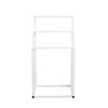 3 Tiers Freestanding Towel Rack Stand, Lightweight Chrome Finish Metal Industrial Modern Washcloths Holder - 4 of 4