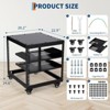 CuisinSmart 10/12/15/20U Open Frame Server Rack, Wall-Mountable & Free Standing IT Rack w/Swivel Casters, 2 Rack Shelves, Network Rack for Computer - 2 of 4